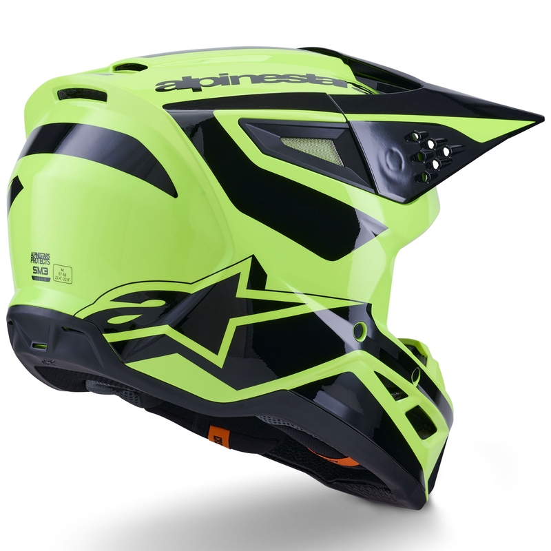 Motokros čelada Alpinestars S-M3 Heat fluo rumeno-črna