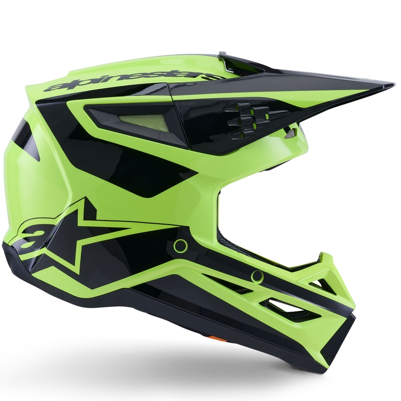 Motokros čelada Alpinestars S-M3 Heat fluo rumeno-črna