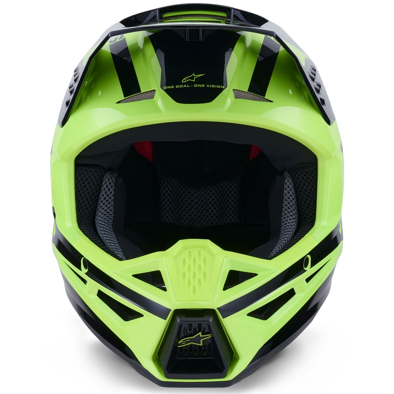Motokros čelada Alpinestars S-M3 Heat fluo rumeno-črna