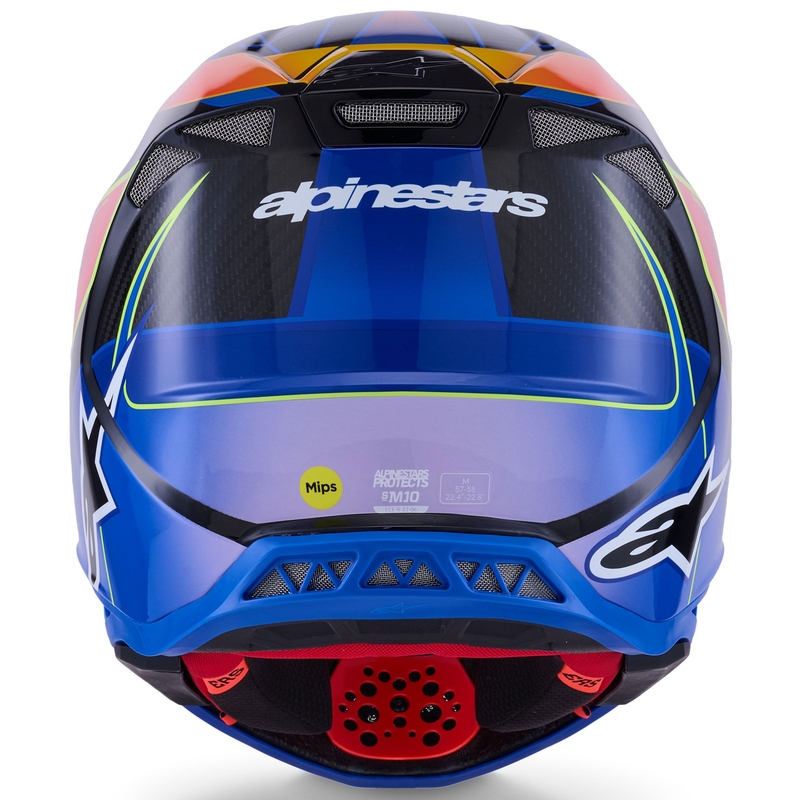 Motokros čelada Alpinestars Supertech S-M10 Era modro-rdeče-fluo rumena