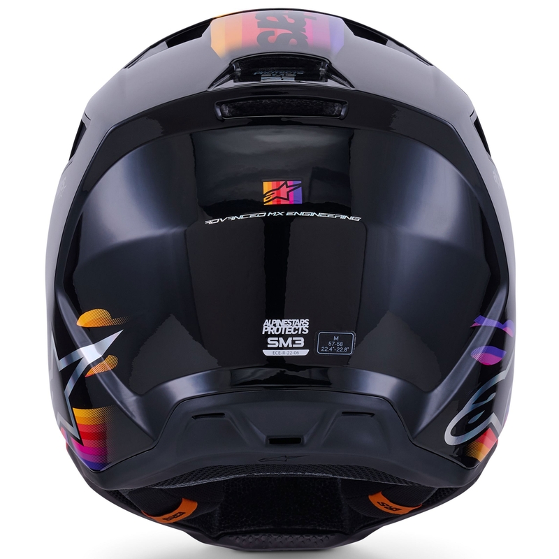 Motokros čelada Alpinestars S-M3 Force črno-rumeno-rdeče-bela