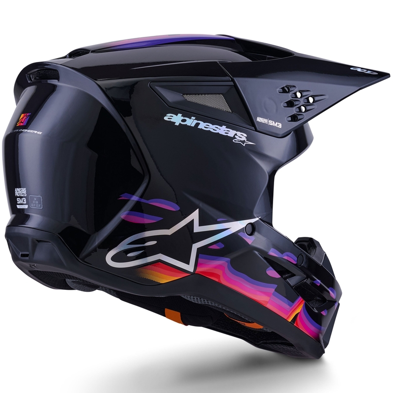 Motokros čelada Alpinestars S-M3 Force črno-rumeno-rdeče-bela