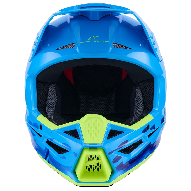 Motokros čelada Alpinestars S-M3 Force modro-fluo rumena