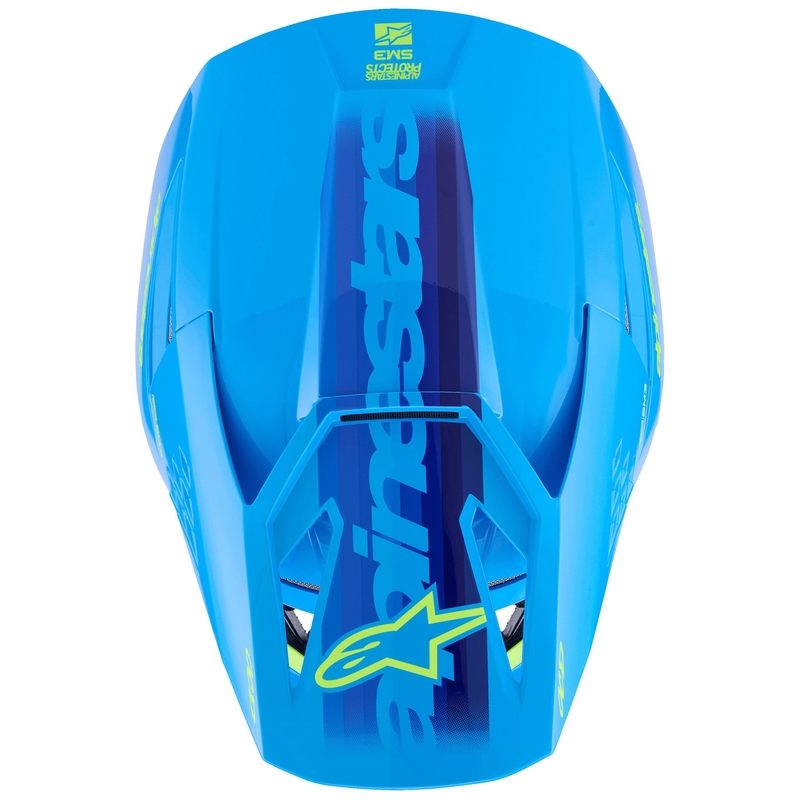 Motokros čelada Alpinestars S-M3 Force modro-fluo rumena