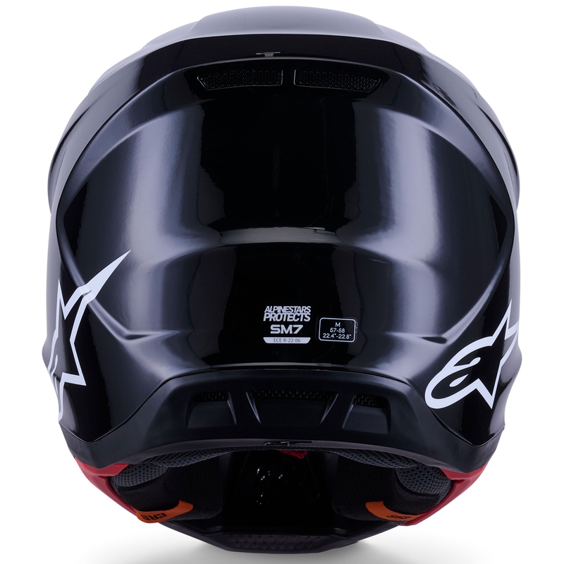 Čelada za motokros Alpinestars SM7 Solid, črna