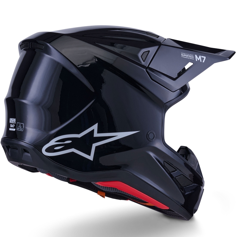 Čelada za motokros Alpinestars SM7 Solid, črna