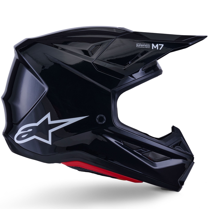 Čelada za motokros Alpinestars SM7 Solid, črna