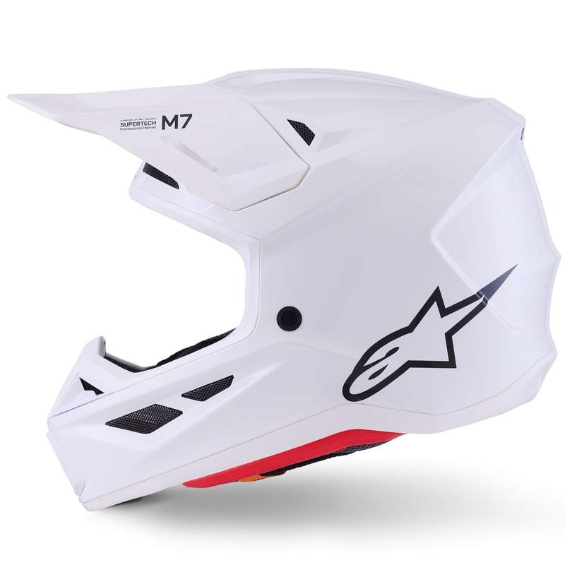 Motokros čelada Alpinestars SM7 Solid, bela
