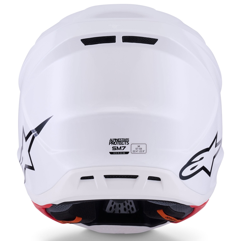 Motokros čelada Alpinestars SM7 Solid, bela