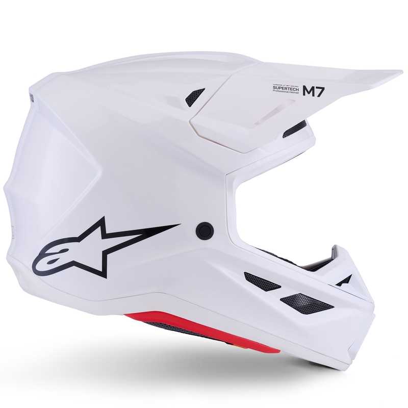 Motokros čelada Alpinestars SM7 Solid, bela