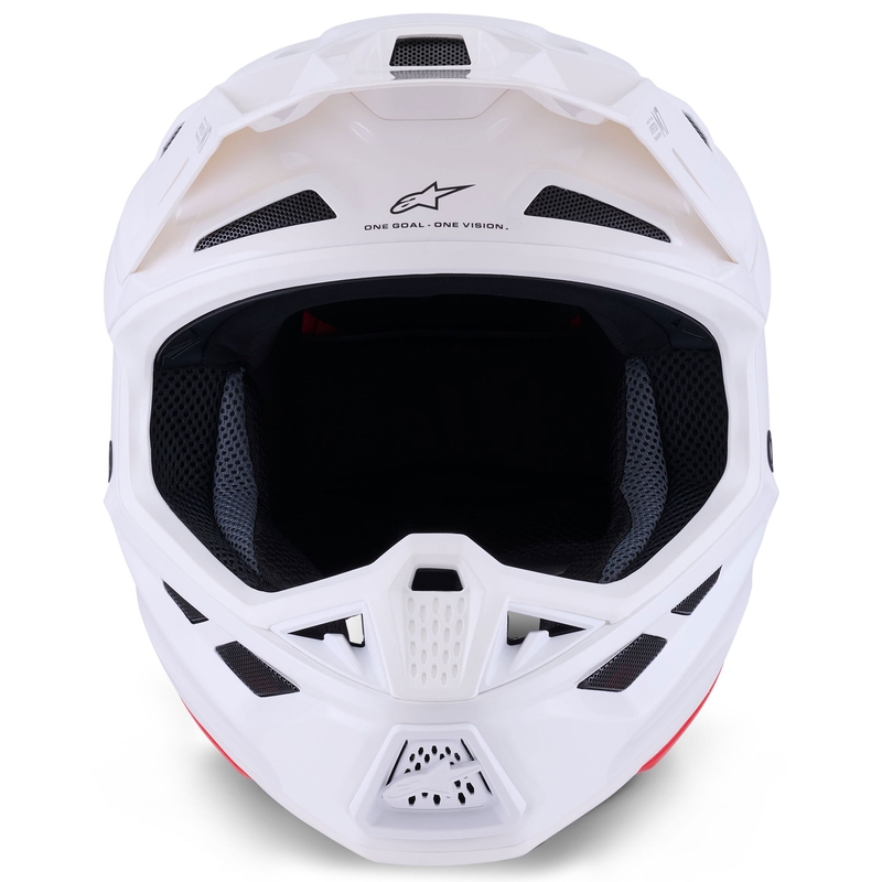Motokros čelada Alpinestars SM7 Solid, bela