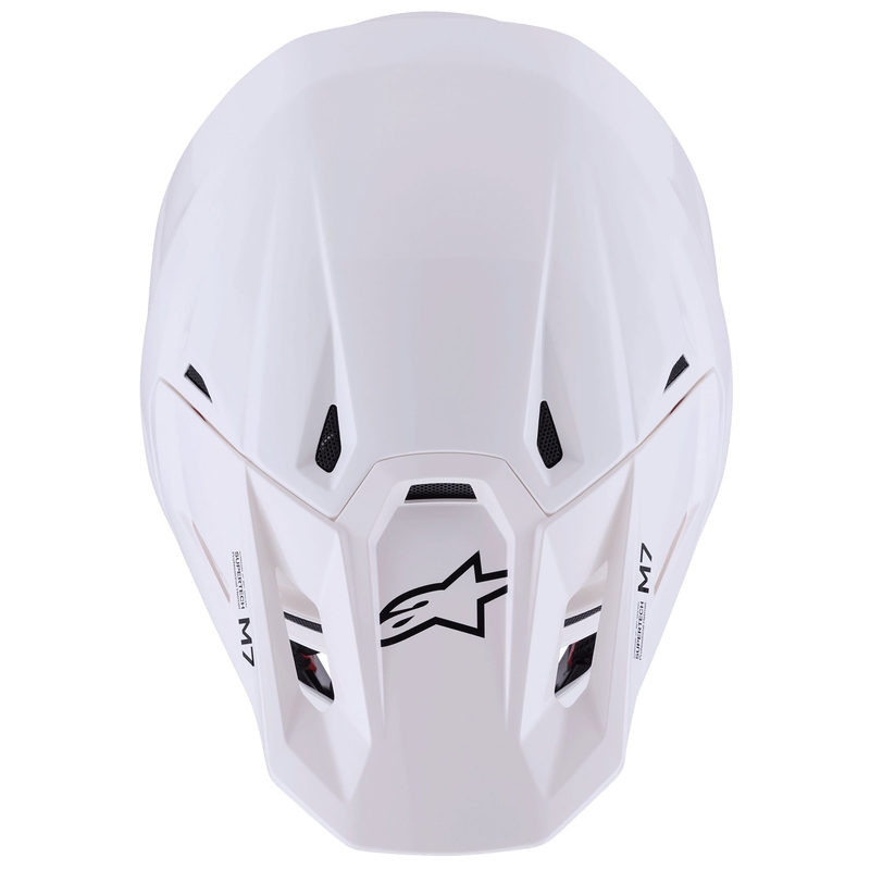 Motokros čelada Alpinestars SM7 Solid, bela