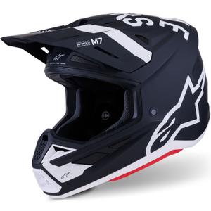 Motokros čelada Alpinestars SM7 Dasher mat črno-bela