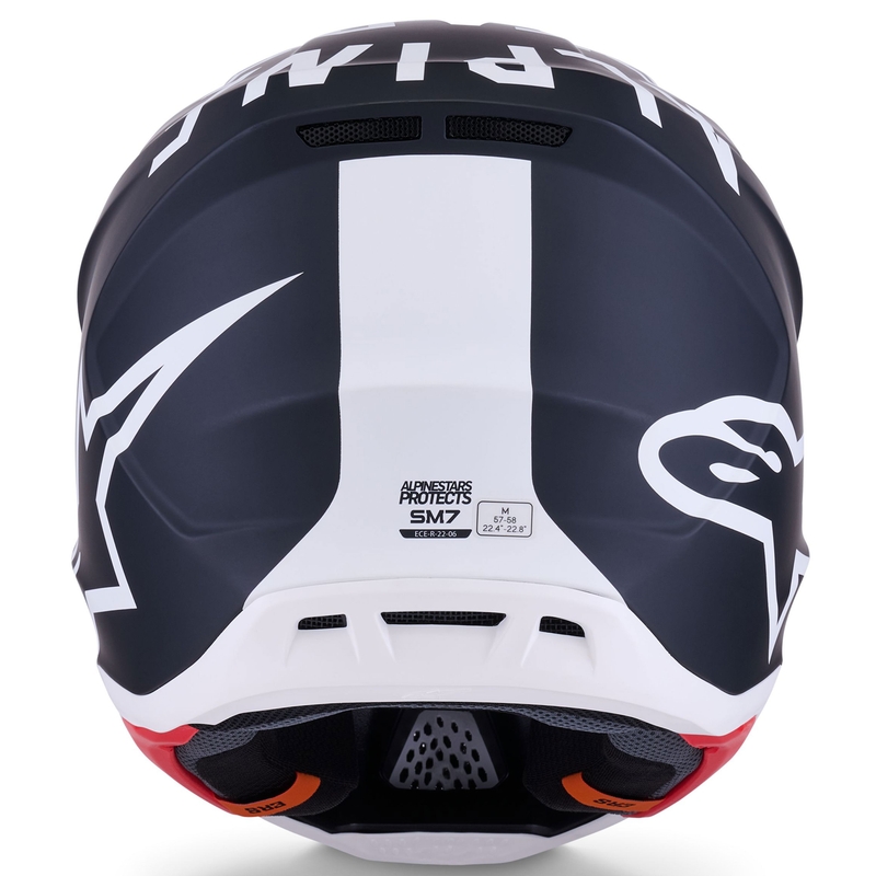 Motokros čelada Alpinestars SM7 Dasher mat črno-bela