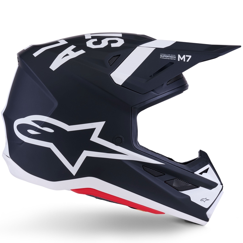 Motokros čelada Alpinestars SM7 Dasher mat črno-bela