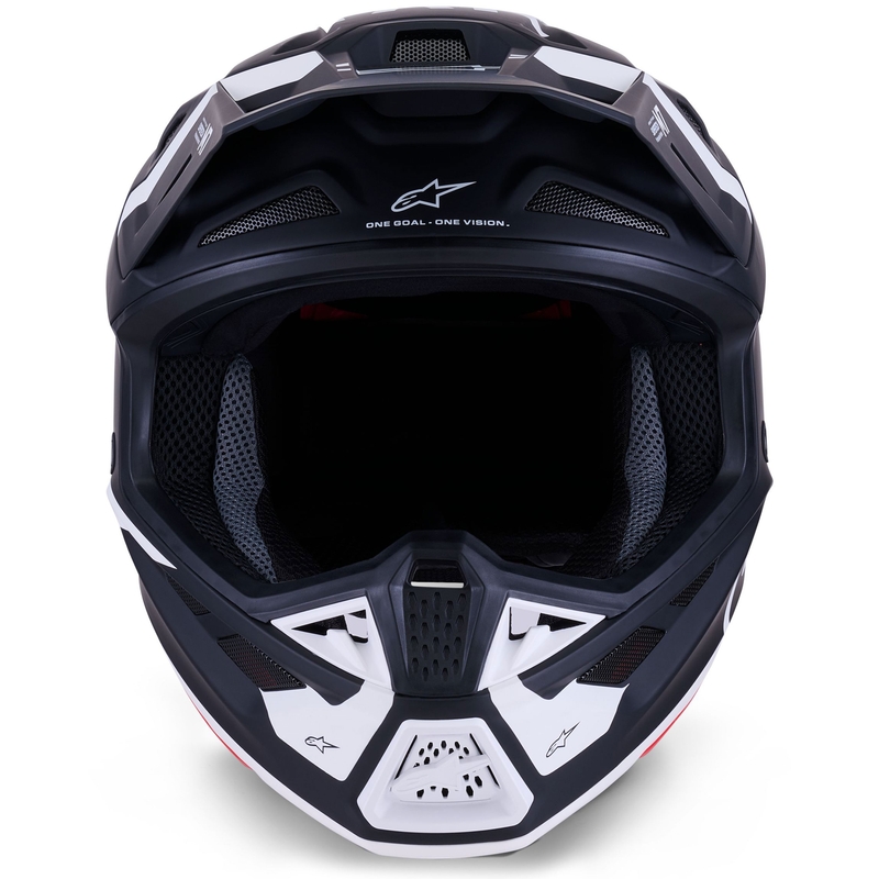 Motokros čelada Alpinestars SM7 Dasher mat črno-bela