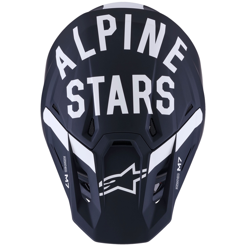 Motokros čelada Alpinestars SM7 Dasher mat črno-bela
