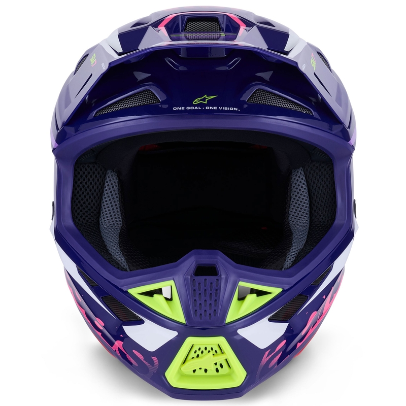 Motokros čelada Alpinestars SM7 Deed vijolično-roza-bela-fluo rumena