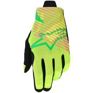 Rokavice za motokros Alpinestars Radar Pro zeleno-fluo rumeno-fluo roza