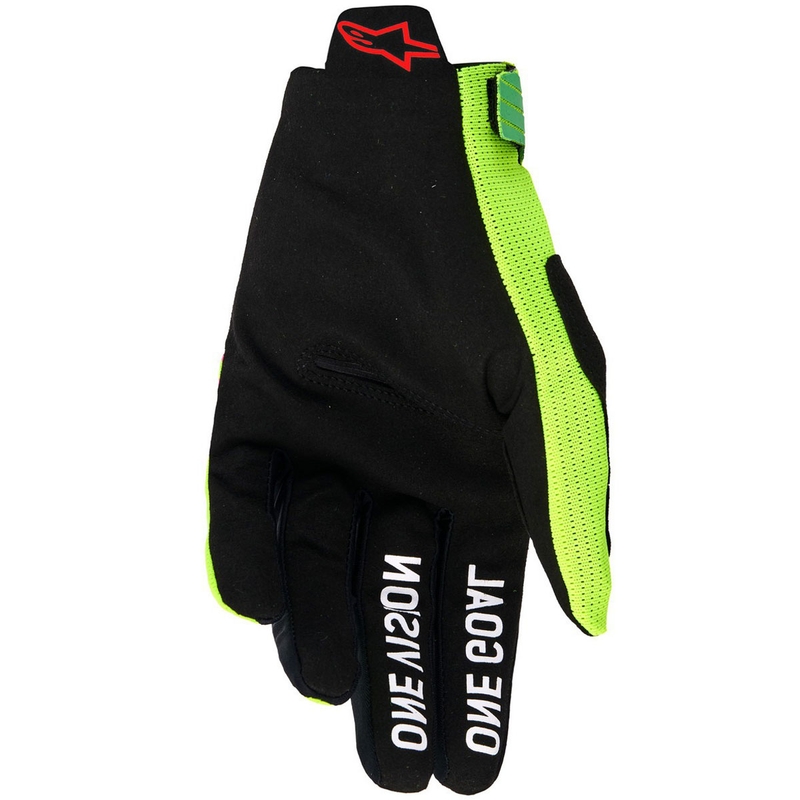 Rokavice za motokros Alpinestars Radar Pro zeleno-fluo rumeno-fluo roza