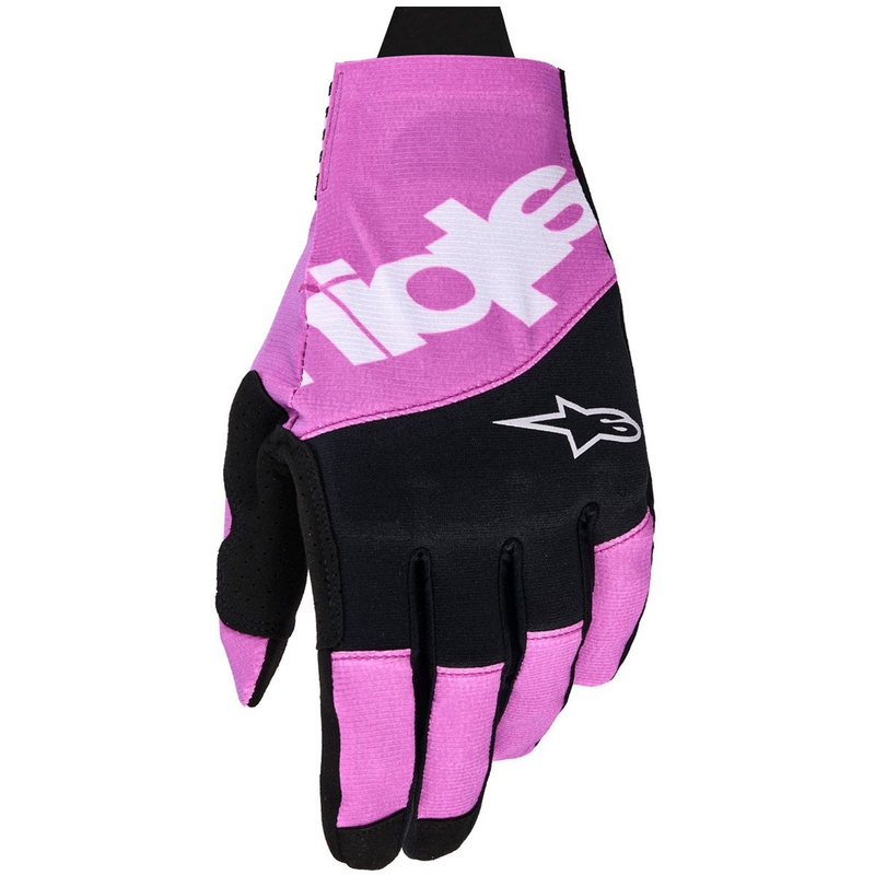 Motokros rokavice Alpinestars Techstar črno-svetlo sivo-vijolične