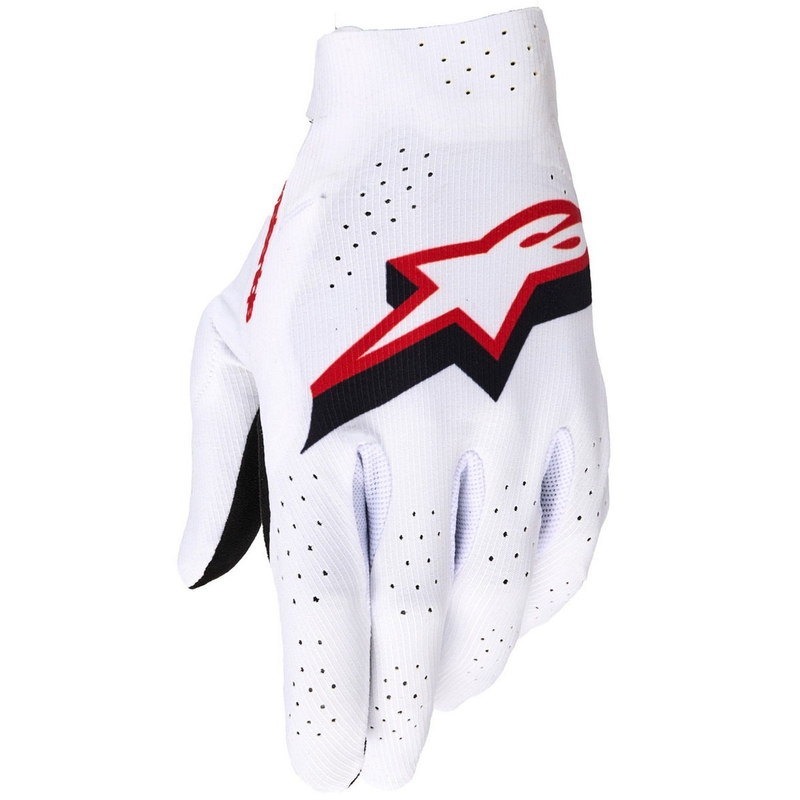 Rokavice za motokros Alpinestars Supertech MX belo-črno-rdeče