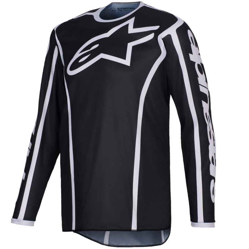 Motokros dres Alpinestars Fluid Apex črno-siv