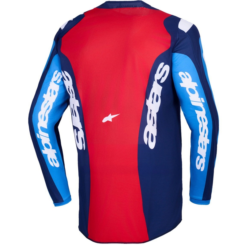 Motokros dres Alpinestars Fluid Grid modro-rdeč