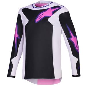 Motokros dres Alpinestars Fluid Grid črno-svetlo sivo-vijoličen