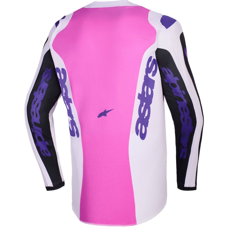 Motokros dres Alpinestars Fluid Grid črno-svetlo sivo-vijoličen