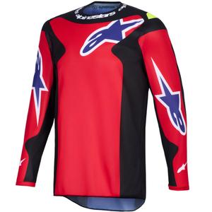 Motokros dres Alpinestars Fluid Grid rdeče-črno-vijolično-rumen
