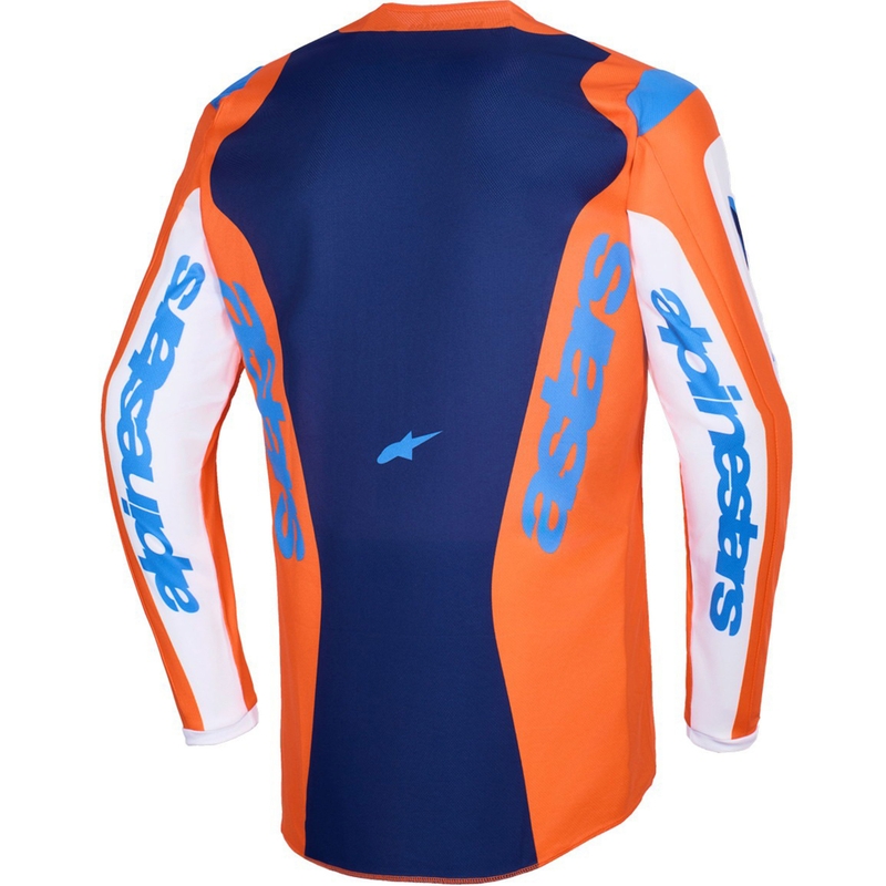 Motokros dres Alpinestars Fluid Grid oranžno-moder