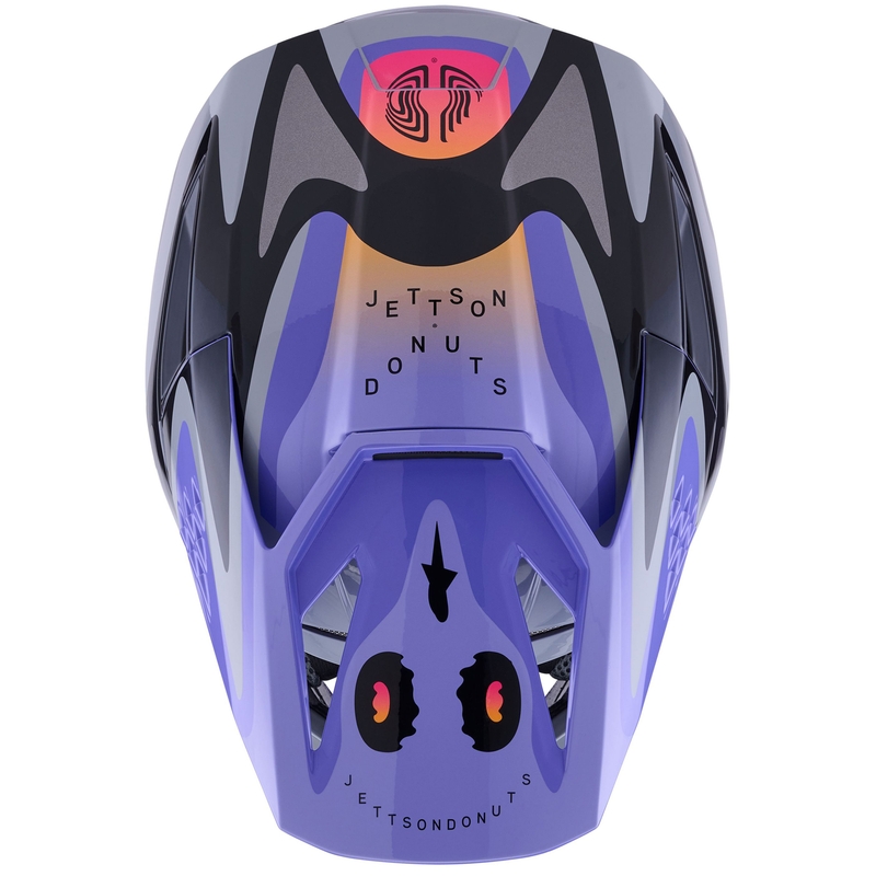 Motokros čelada Alpinestars S-M3 JETT LAWRENCE edition sivo-vijolično-črna