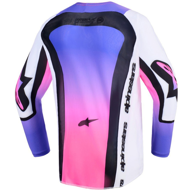 Otroški motokros dres Alpinestars Supertech Vista Youth, belo-vijolično-črn