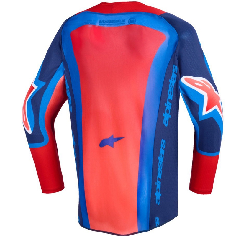 Otroški motokros dres Alpinestars Supertech Vista Youth, temno moder-koralno-kobalten