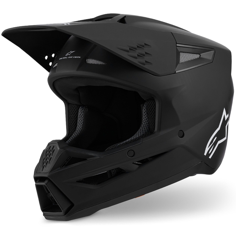Čelada za motokros Alpinestars S-M3 Solid, mat črna