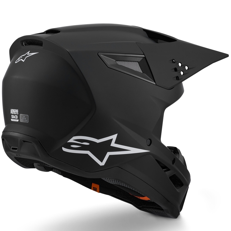 Čelada za motokros Alpinestars S-M3 Solid, mat črna