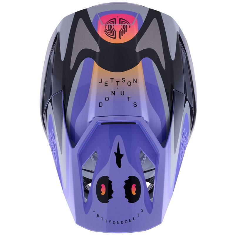 Otroška motokros čelada Alpinestars S-M3 JETT LAWRENCE edition sivo-vijolično-črna