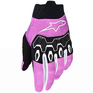 Ženske motokros rokavice Alpinestars Stella Full Bore V2, bele-fluo roza-črne