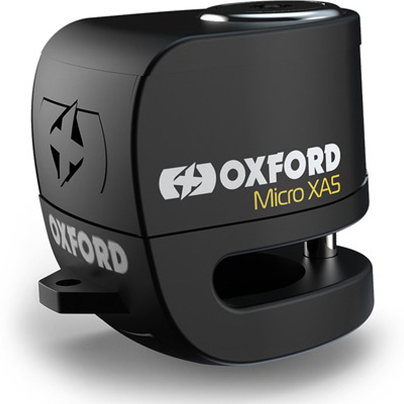 Zaklep kolutne zavore Oxford Micro XA5 z integriranim alarmom, črne barve