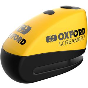 Zaklep kolutne zavore Oxford Screamer 7 z integriranim alarmom, rumeno-črna