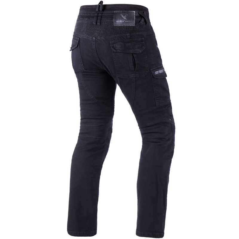 Moto kavbojke Street Racer Cargo CE črne