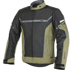 Motoristična jakna Ayrton Bullet II Flow temno zeleno-sivo-črna