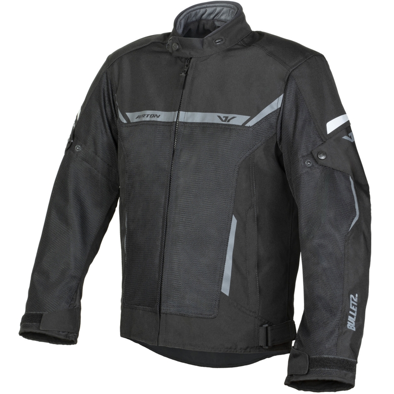 Moto jakna Ayrton Bullet II Flow črno-temno siva