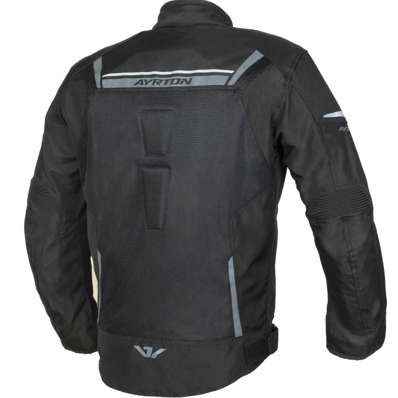 Moto jakna Ayrton Bullet II Flow črno-temno siva