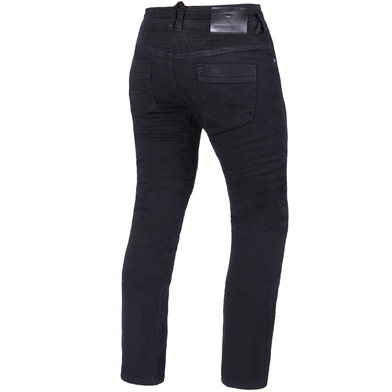 Moto kavbojke Street Racer Stretch II CE črne