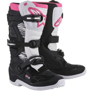 Ženski motoristični škornji Alpinestars Stella Tech 3 črno-belo-roza