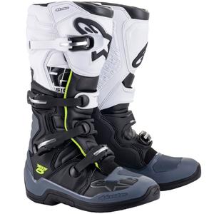 Moto škornji Alpinestars TECH 5 črno-sivo-belo-fluo rumeni