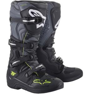 Moto škornji Alpinestars TECH 5 črno-sivo-fluo rumeni