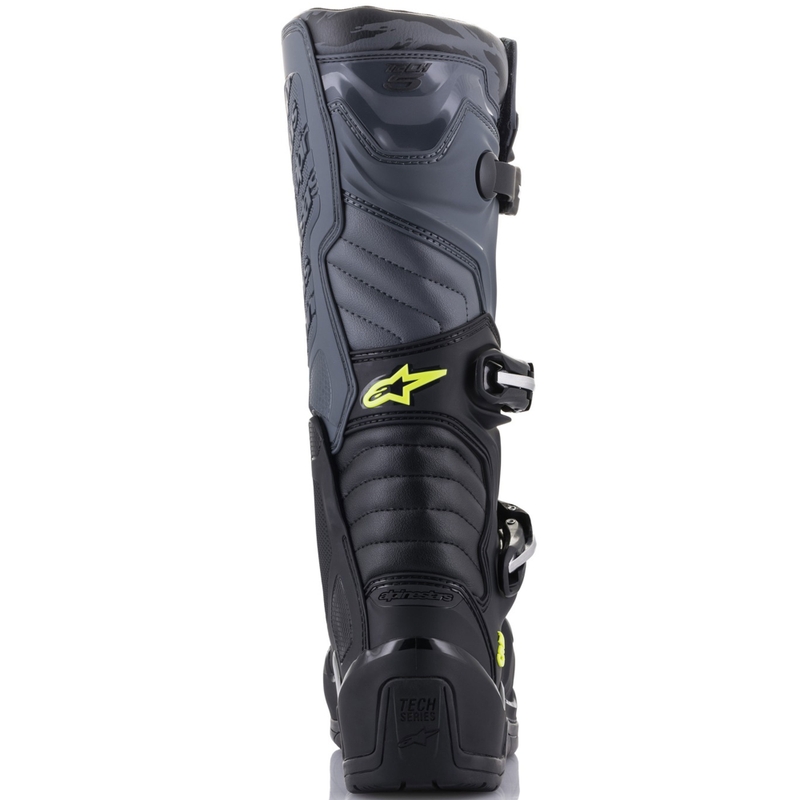 Moto škornji Alpinestars TECH 5 črno-sivo-fluo rumeni